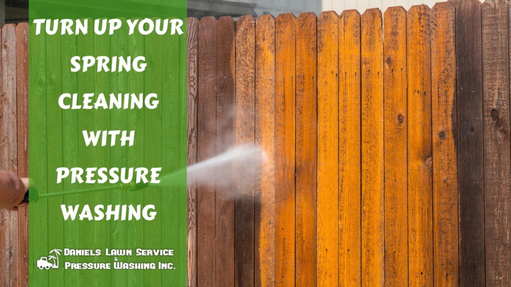 Pressure washing provides many benefits when added to your spring cleaning checklist. While you may focus mainly on the aesthetics of your landscaping as you clear out the old and plant the new, your hardscapes (non-living elements, such as walkways, decks, and fences) need to be cleaned of dirt, grime, algae, mildew, and mold to get your property in optimum shape for outdoor relaxation and entertaining. In addition, a good pressure washing on a regular basis can extend the life of such surfaces while creating a more hygienic environment. However, not every surface can be pressure washed in the same way. As easy as some videos make it look, many factors are involved in successfully cleaning without damaging the surface — or injuring yourself or someone else. Or breaking a window or causing some other type of property damage by a high-pressure spray pointed in the wrong direction. Here’s what you need to know about pressure washing the most common types of surfaces on your property, so you can decide whether to tackle these projects yourself — or hire our experienced pros at Daniel’s Lawn Service & Pressure Washing! Advantages of Pressure Washing Your Driveway, Walkways, and Patio Slab Often, the most utilitarian outdoor surfaces are the most overlooked. How often do you really think about your driveway? As it leads up to your garage or carport (another surface to pressure wash), the driveway is a prominent feature that’s a component of your home’s overall curb appeal. A dirty, stained driveway creates a poor impression of your property, making it appear neglected. Walkways leading to the front door — and the front porch slab itself — should be clean to create a welcoming effect that also reflects your pride of ownership. And whether your home has a modest back patio slab or a grander patio area, you, your family and your friends will enjoy the backyard much more if it’s sparkling! Of course, if you’re planning to sell your house, it’s essential for every element to be in top condition. Your home is more likely to sell faster, at a higher price. Homebuyers assume a home that appears to be well-cared for is also in excellent repair and has no unpleasant surprises awaiting the next owner. For those interested in doing it yourself, start by learning about the equipment itself. There are two types of pressure washers: electric and gas. The first type is intended for consumer use and is ideal for smaller projects requiring low pressure – such as patios and fences. Because they are electric, the job can’t be far from an electrical outlet. Gas models are suited for commercial use. They are more powerful and can be used wherever needed, as they aren’t tethered to a power cord. When choosing a pressure washer, PSI (pounds per square inch) and GPM (gallons per minute) are both equally important. The PSI refers to the amount of pressure produced and GPM refers to the amount of water flow. If you are considering purchasing a pressure washer, The Home Depot has an informative article covering both types in greater detail. You also may want to reference our blog post – “What is the Right Way to Do Residential Pressure Washing?” – for safety precautions and equipment you’ll need. Whether you ultimately decide to DIY or call us, your driveway should be on the to-do list. According to First Class Clean, “Pressure washing your driveway will prevent harmful growths such as mold, mildew, algae, and moss. These growths can gradually eat away at your driveway surface, resulting in safety hazards and costly repairs down the road.” Other benefits of pressure washing your driveway include: Limiting weed growth. Eliminating stains. Saving the time and exertion of manually scrubbing. Driveways and sidewalks aren’t the only areas around your home that need cleaning. Porch decks and patio slabs need attention, as well. However, the processes vary based on the material. For example, most porch decks are built of wood, while patio slabs are commonly constructed of concrete. Choosing the right power washer and operating it at the correct pressure setting are the first keys to successfully power washing each type of surface. Wood decks can present a challenge. As a natural material, wood can splinter if sprayed at too high a pressure. HGTV states that for cleaning a wooden deck, you'll be best served by using the lowest pressure setting that's still effective. Since there are different types of wood, you’ll still need to adjust the pressure for soft or hardwood. HGTV offers the following advice: Softwoods such as cedar or pine require about 500 to 800 psi. Harder woods require up to 1200 to 1500 psi. Choose a fan tip or rotating tip. Remember to always start the water pressure in an area that can be easy and cheap to repair or replace, pointing away from people and glass windows. Start at least two feet from the wood deck, then feather the pressure into a range from about a foot to 18 inches from the deck. Never get closer than 12 inches from the deck unless you're using low pressure. If you’re doing it yourself, make the process environmentally friendly by choosing a non-toxic cleaner that is safe for people, pets, and plants. Don’t Forget to Pressure Wash Your Fence! As mentioned earlier, different materials require different water pressure settings. The most popular fencing materials for Central Florida homes are wood and vinyl. While vinyl fences are both attractive and weather-resistant, they are more likely to show dirt, stains, and other grime due to their nonporous surface — and therefore may require more frequent cleaning. For wood fences, you can still use the suggested psi settings listed above — depending on your fence’s material — but the correct nozzle to ensure a thorough cleaning without damage is a 25-degree tip — the green nozzle tip. Common sense prep and safety advice for all pressure-washing jobs: Start by clearing loose debris from the area — including objects that you could trip and fall over. Make sure to close all doors and windows to prevent damaging the interior of your home, and cover plants, deck furniture, electrical outlets, and light fixtures with a tarp. Keep children and pets away from the area. PresureWashr provides these additional helpful tips for pressure washing wood fences: Use a bottom-up approach when applying detergent to your fence to prevent streaking. Work in sections. If you apply detergent to your entire fence before rinsing it off, the detergent will harden on the fence. Let the detergent sit on the fence for 5-10 minutes. Cover one to two boards at a time repeating the wash, sit, rinse method. Rinse from top to bottom to prevent streaks. Wait 48 hours for the wood to dry before applying paint, stain, or sealer. AG Vinyl Fencing suggests using the following cleaning methods for vinyl fences: Vinyl fences are exposed to the elements 24/7, so you should wash and wipe them at least once per week, especially during dust and rain-heavy seasons when pollen and other pathogens are more prominent. Vinegar is an overlooked but highly effective eco-friendly option for cleaning vinyl fences and other surfaces. White vinegar kills dozens of pathogens, including salmonella and flu viruses. Start by testing the strength of your vinyl fencing structure by spraying with a moderate-to-high-pressure hose. Once water pressure is assessed and adjusted, infuse your spraying tool with a mild detergent or non-toxic cleaning solvent. Depending on the level of dirt and grime that your vinyl fencing has, allow the structure to sit untouched for at least 3 to 5 minutes without allowing the solution to dry. Break out your power washer to remove lingering grime and detergent bubbles, then use a moderate water flow to rinse and revitalize the vibrancy of your vinyl fence. A Word About DIY Pool Deck Pressure Washing You may be laboring under the impression that a pool deck would be the easiest place to pressure wash, but such is not the case. According to ProClean, “Concrete has many pits and pores along its surface, and is prone to chips, cracks, splits, and other such damage. Patio pavers and outdoor stone tiles are also typically covered in nooks and crannies and may be softer than you assume.” Not only do pool decks collect the usual mold, mildew, and algae that all outdoor surfaces harbor, but they also collect pool chemicals — which are more difficult to get rid of, as they seep into the pits. Since store-bought cleaners are not strong enough to dissolve thick, caked-on residue, determining the proper detergent and pressure for the changing surfaces requires a professional eye to deliver the best results. A professional pressure washing service provides the following advantages over taking the DIY approach: Pros use specialty surfactants that soak into all the pits and pores to dissolve the most hardened, thickest dirt and grime. Pros can recognize stains on concrete and patio pavers — including motor oil, rust, and paint droplets — and apply specialty detergents, then scrub the area as needed. Pros can recommend and apply soft wash systems for cleaning a concrete pool deck. Soft wash systems start with a surfactant that dissolves thick dirt and sand. A low-pressure rinse removes all that residue without damaging concrete paint or sealant or cracking and chipping pavers and stone tiles. Pros ensure that all dirt and grime are brushed and cleaned away from your home and lawn properly to avoid damage and an unsightly mess. Pressure washing your home requires knowledge, experience, and the proper tools to ensure a job well done. If this sounds like a project that might be out of your depth, contact Daniel’s Lawn Service & Pressure Washing to handle it for you! We provide lawn maintenance, landscaping, pressure washing, and more to fit your needs! Contact us today to schedule an appointment.